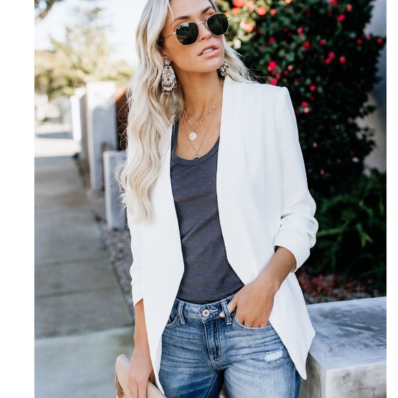 S. the Widow Jackets & Blazers - ANJA White Blazer